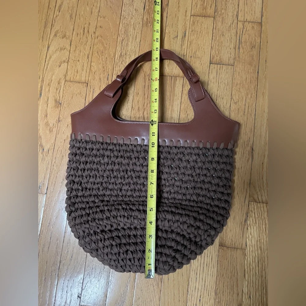 Women's Free People Brown Woven Hobo Bag